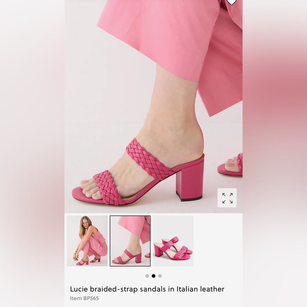 JCrew lucie braided Italian leather sandals, size 8 1/2